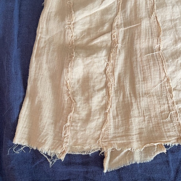 size M - Italian linen skirt - Gabbiani - handkerchief hem, raw edges, beautiful - Picture 2 of 8